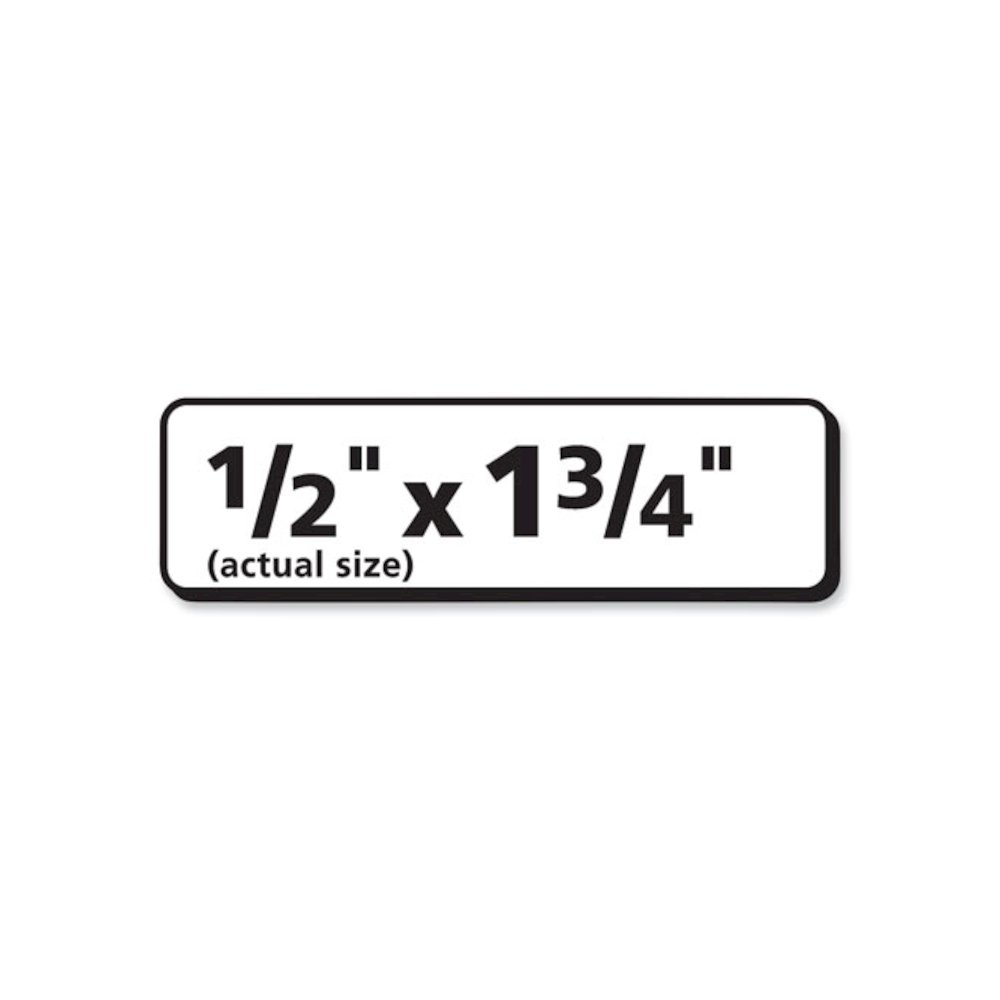 Labels, Inkjet/Laser Printers, 0.5 x 1.75, White, 80/Sheet, 100 Sheets/Pack. Picture 4