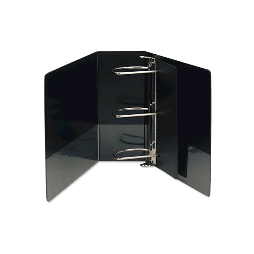 Nonstick D-Ring View Binder, 3 Rings, 5" Capacity, 11 x 8.5, Black. Picture 3