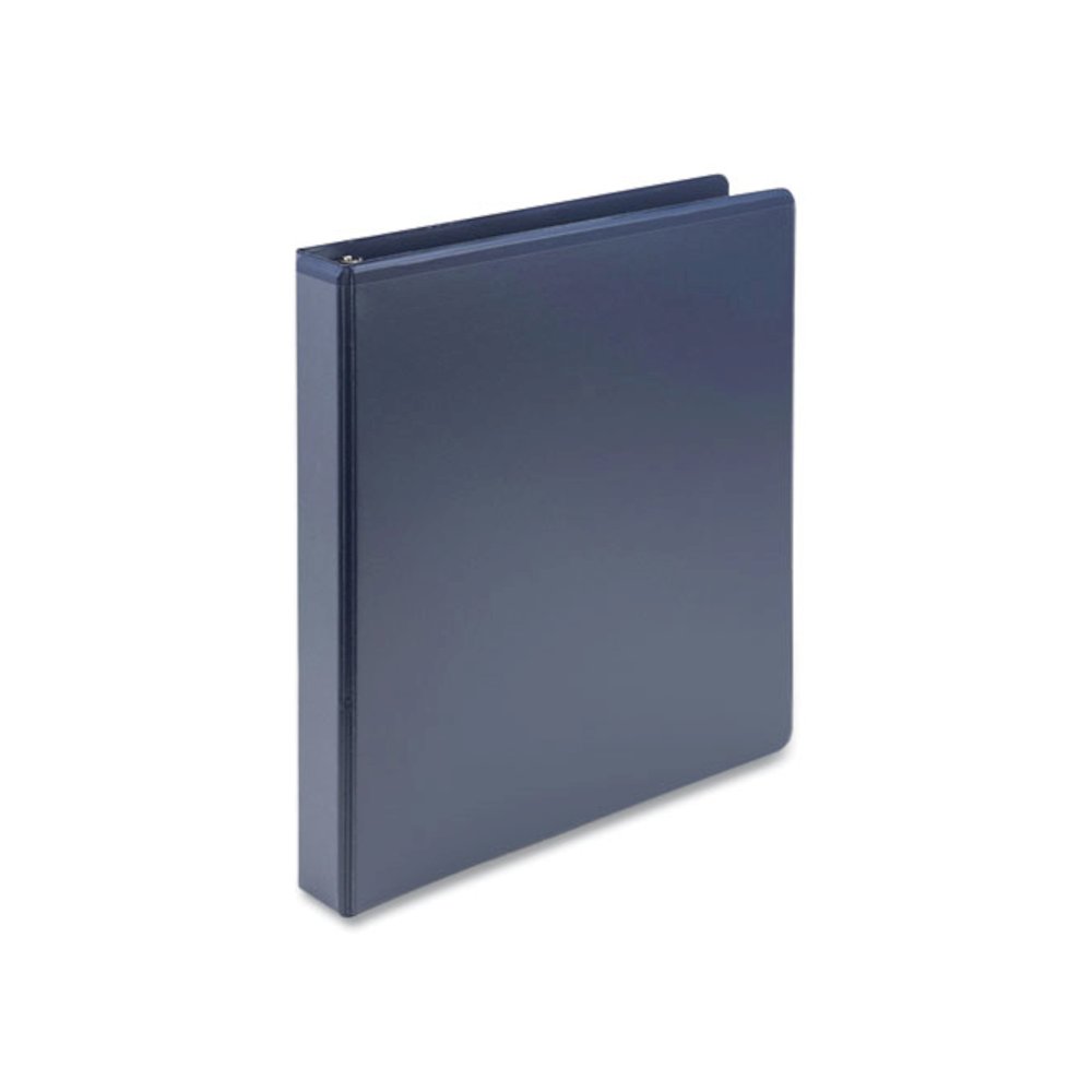 Earth's Choice Plant-Based BOHO D-Ring View Binders, 1" Capacity, 11 x 8.5, Indigo, 2/Pack. Picture 2