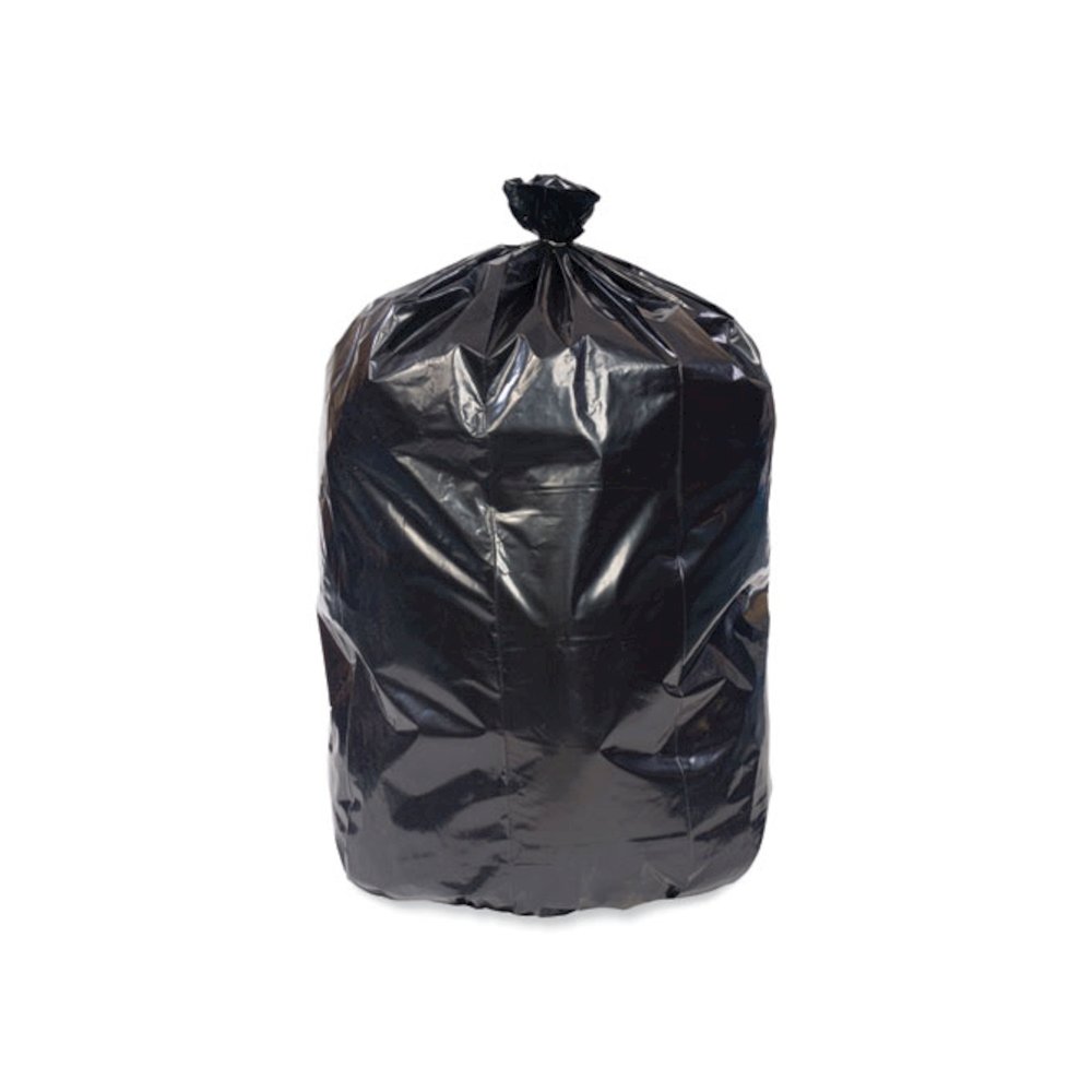Eco Strong Can Liners, 60 gal, 1.35 mil, 38" x 58", Black, Perforated Roll, 100/Carton. Picture 2