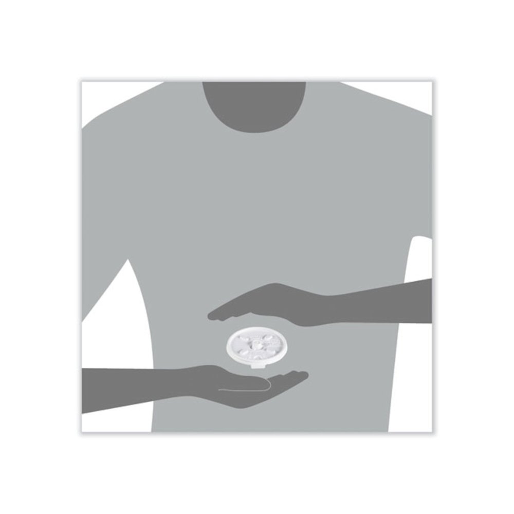 Lift n' Lock Plastic Hot Cup Lids, Fits 8 oz Hot Cups, White, 1,000/Carton. Picture 6