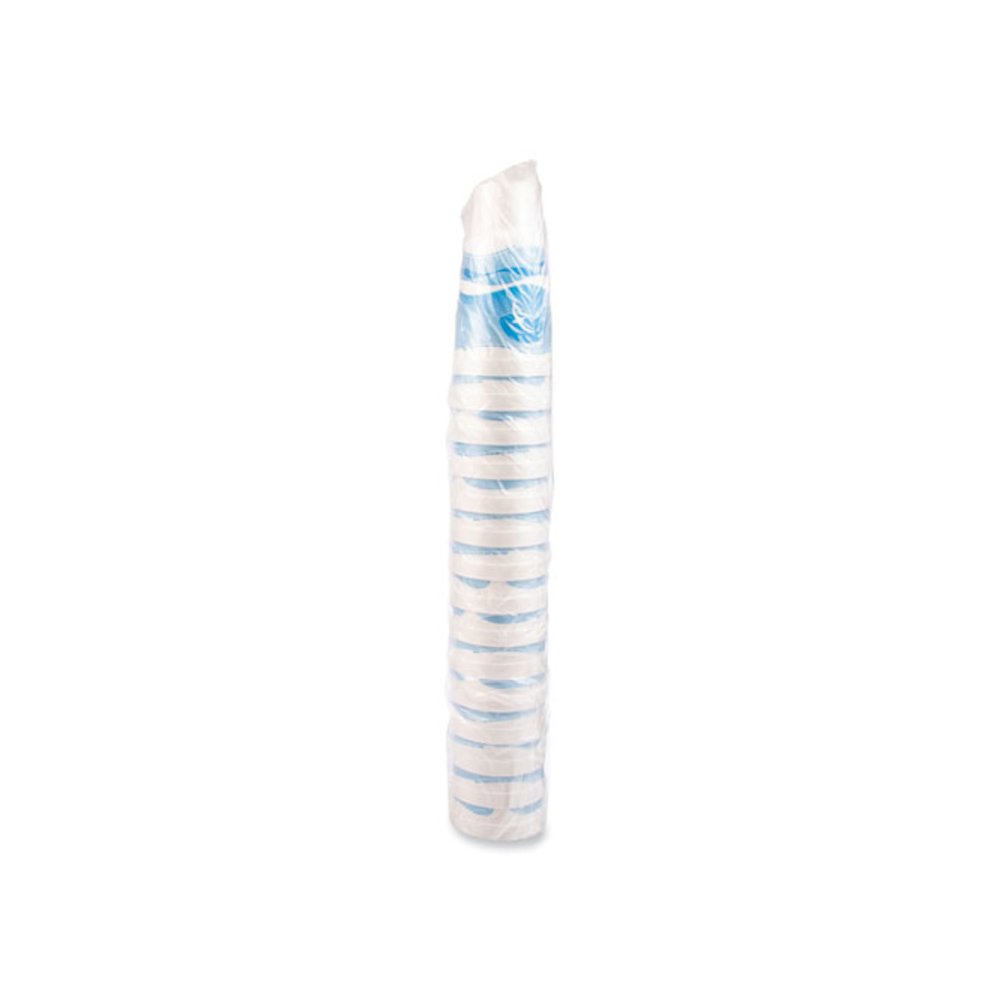 Horizon Hot/Cold Foam Drinking Cups, 44 oz, White/Ocean Blue, 15/Bag, 20 Bags/Carton. Picture 5