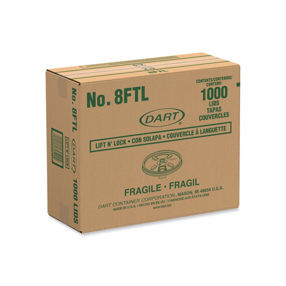 Lift n' Lock Plastic Hot Cup Lids, Fits 8 oz Hot Cups, White, 1,000/Carton. Picture 2