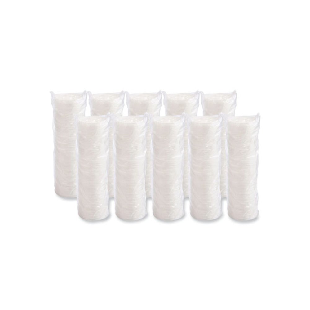 Lift n' Lock Plastic Hot Cup Lids, Fits 8 oz Hot Cups, White, 1,000/Carton. Picture 3