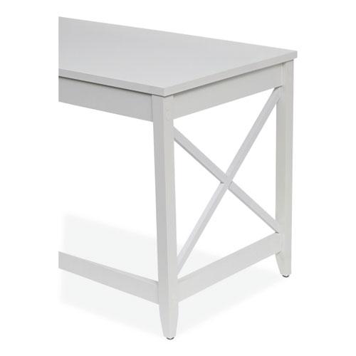 Farmhouse Writing Desk, 47.24" x 23.62" x 29.53", White. Picture 4