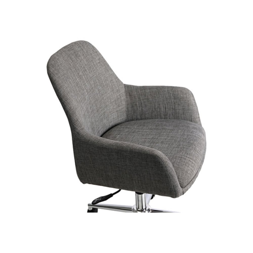 Mid-Century Task Chair, Supports Up to 275 lb, 18.9" to 22.24" Seat Height, Gray Seat, Gray Back. Picture 4