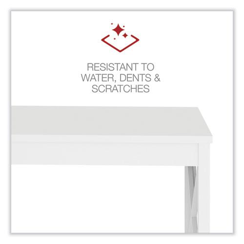 Farmhouse Writing Desk, 47.24" x 23.62" x 29.53", White. Picture 6
