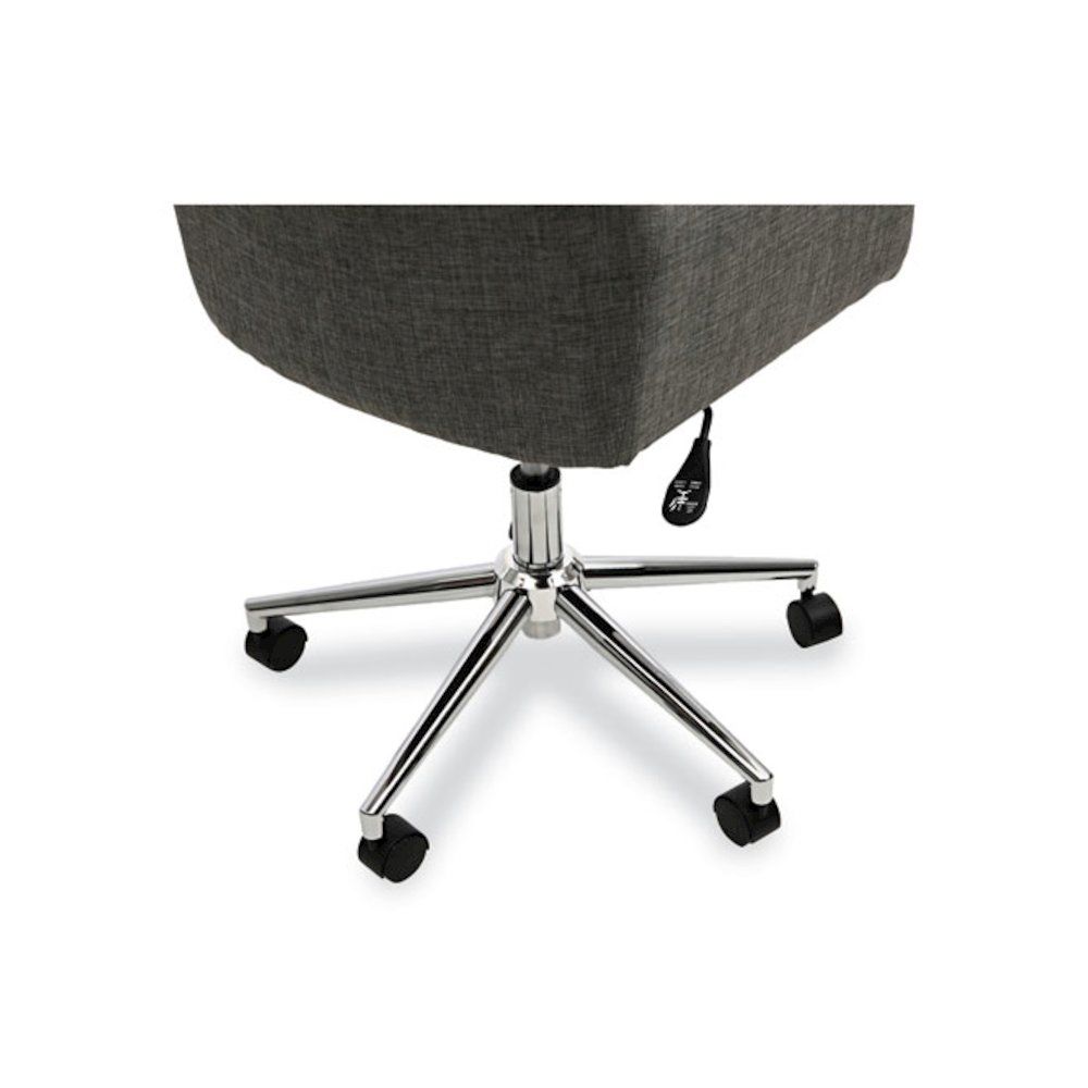 Mid-Century Task Chair, Supports Up to 275 lb, 18.9" to 22.24" Seat Height, Gray Seat, Gray Back. Picture 6
