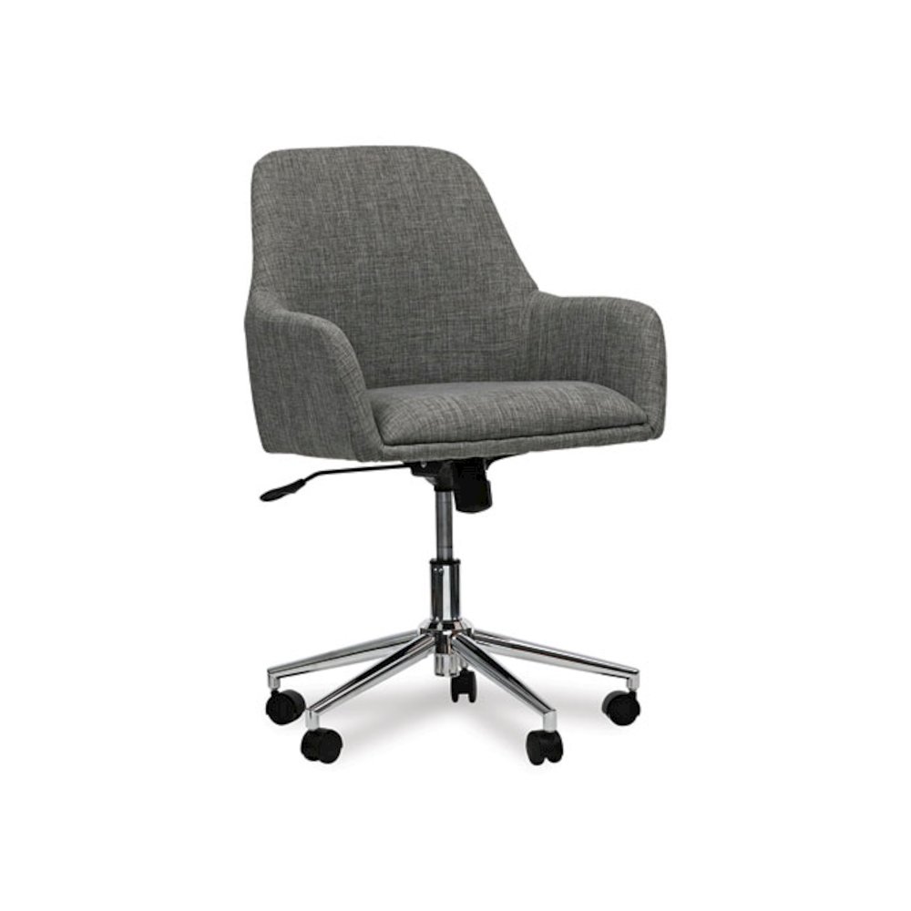 Mid-Century Task Chair, Supports Up to 275 lb, 18.9" to 22.24" Seat Height, Gray Seat, Gray Back. Picture 1