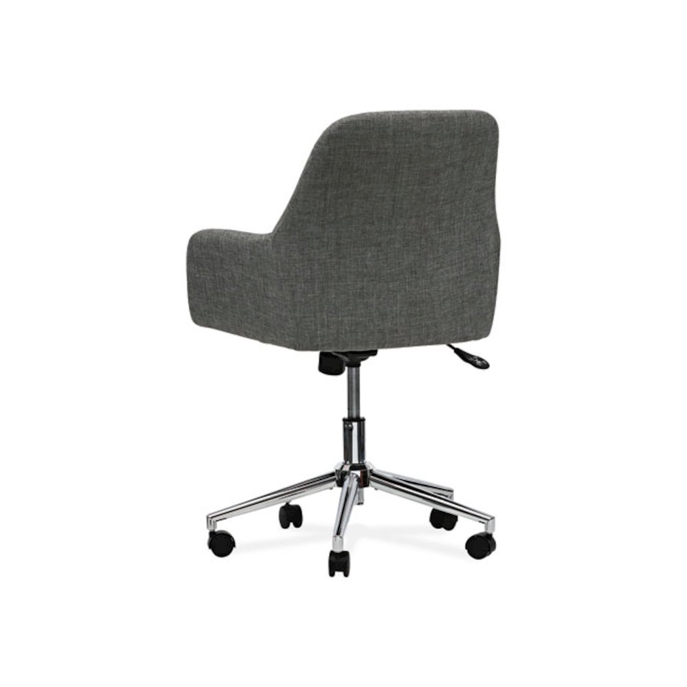 Mid-Century Task Chair, Supports Up to 275 lb, 18.9" to 22.24" Seat Height, Gray Seat, Gray Back. Picture 5