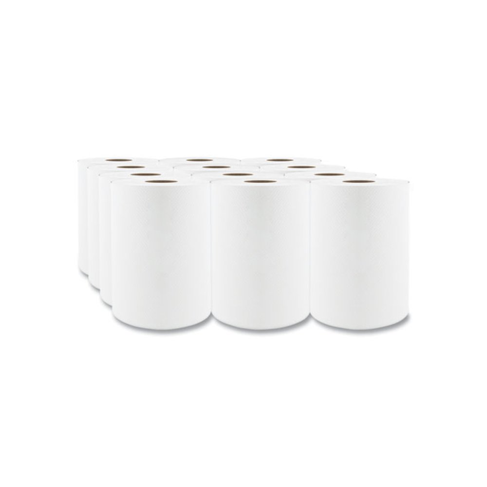 Select Roll Paper Towels, 1-Ply, 7.88" x 350ft, White, 12 Rolls/Carton. Picture 2