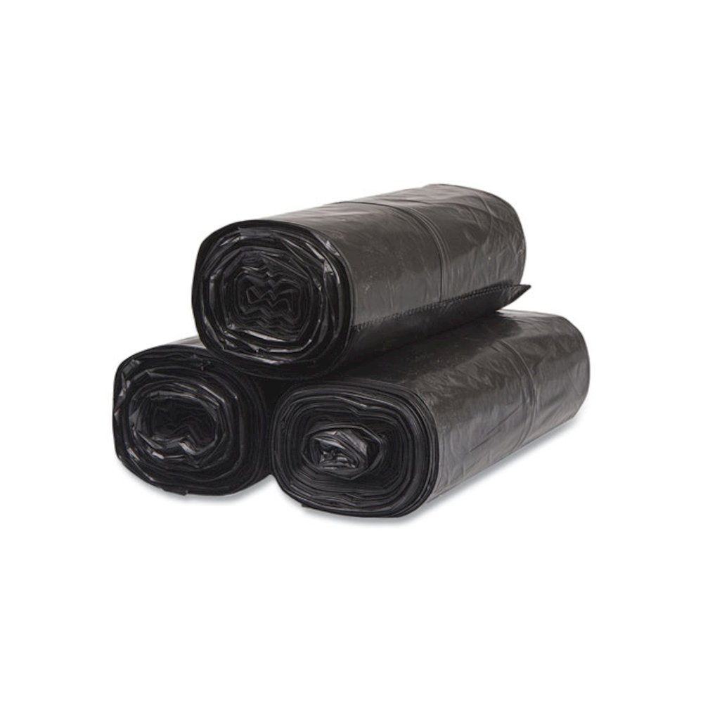 Low-Density Commercial Can Liners, 60 gal, 1.5 mil, 38" x 58", Black, Interleaved Roll, 20 Bags/Roll, 5 Rolls/Carton. Picture 5