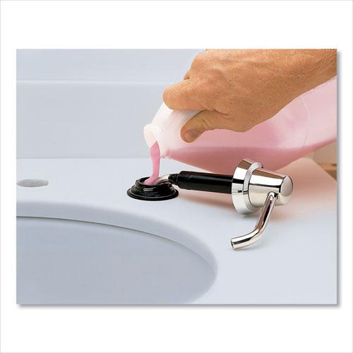 Contura Lavatory-Mounted Soap Dispenser, 34 oz, 3.31 x 4 x 17.63, Chrome/Stainless Steel. Picture 3