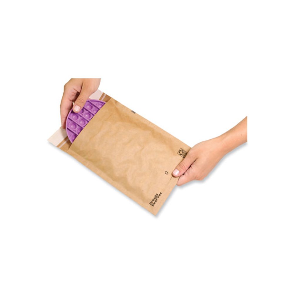 EverTec Curbside Recyclable Padded Mailer, #0, Kraft Paper, Self-Adhesive Closure, 7 x 9, Brown, 300/Carton. Picture 4