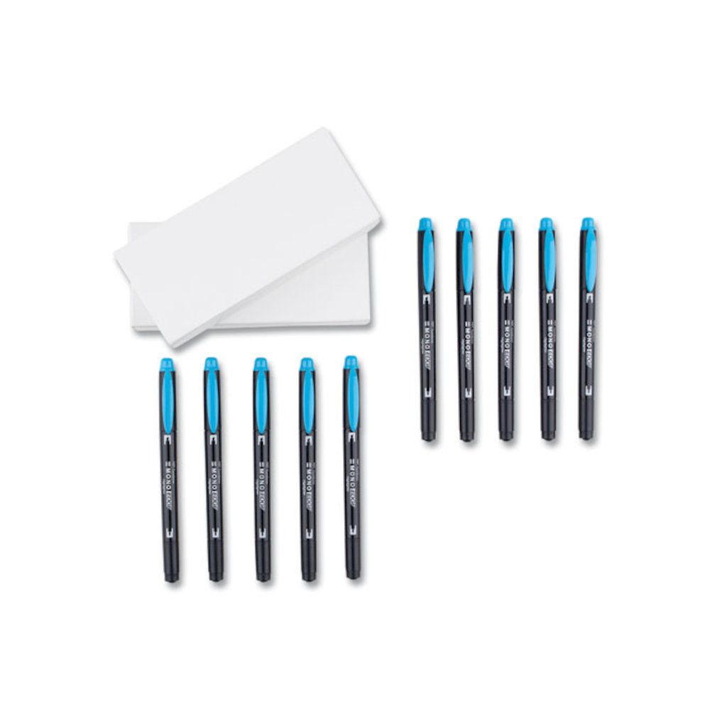 Highlighters, Skyblue Ink, Bullet/Chisel Tip, Skyblue Barrel, 10/Box. Picture 2