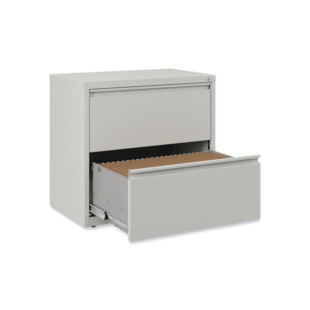 Lateral File, 2 Legal/Letter-Size File Drawers, Light Gray, 30" x 18.63" x 28". Picture 5