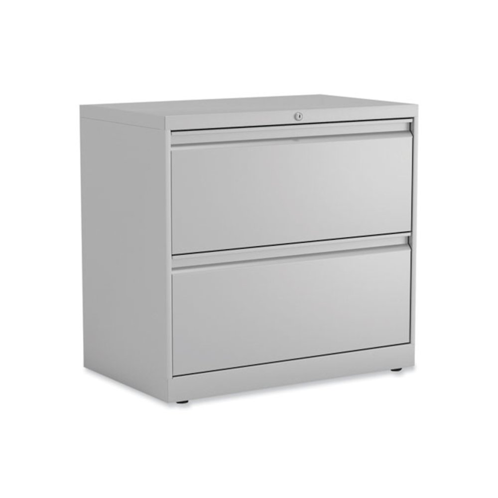 Lateral File, 2 Legal/Letter-Size File Drawers, Light Gray, 30" x 18.63" x 28". Picture 6