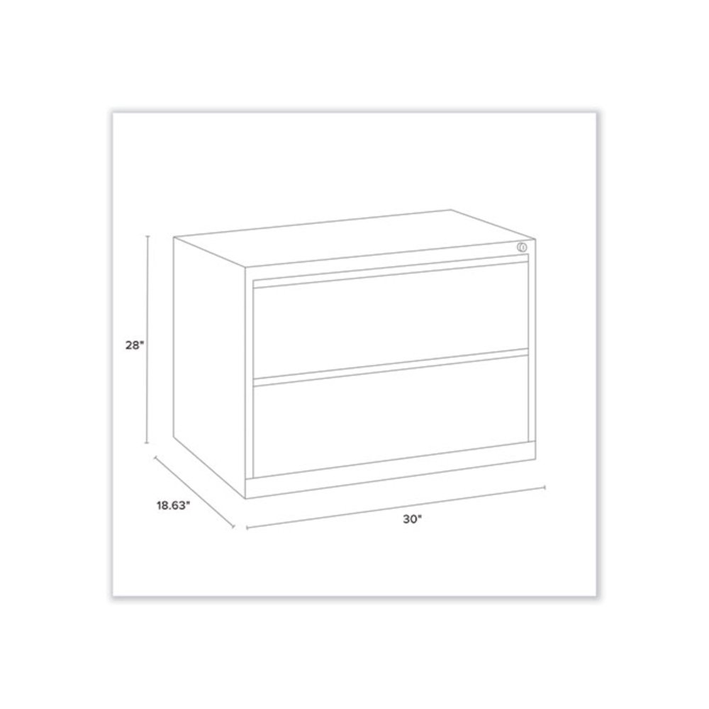 Lateral File, 2 Legal/Letter-Size File Drawers, Light Gray, 30" x 18.63" x 28". Picture 7
