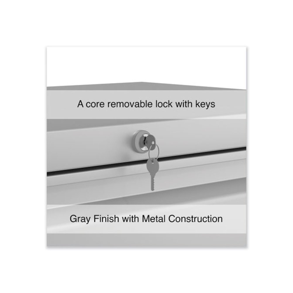 Lateral File, 2 Legal/Letter-Size File Drawers, Light Gray, 30" x 18.63" x 28". Picture 9