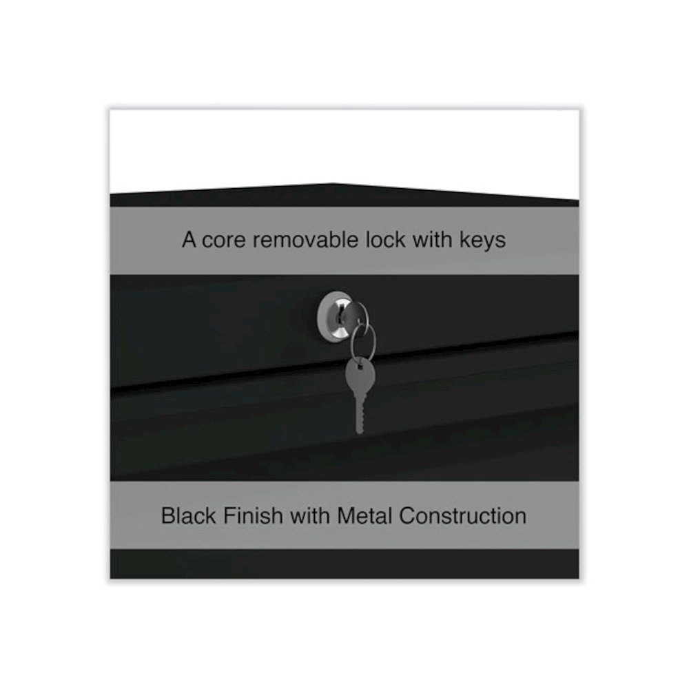 Lateral File, 4 Legal/Letter-Size File Drawers, Black, 30" x 18.63" x 52.5". Picture 8