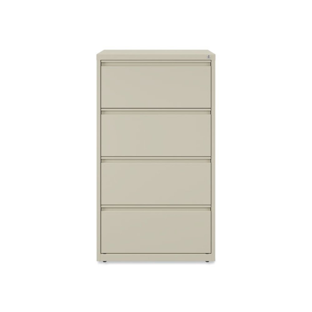 Lateral File, 4 Legal/Letter-Size File Drawers, Putty, 30" x 18.63" x 52.5". Picture 1