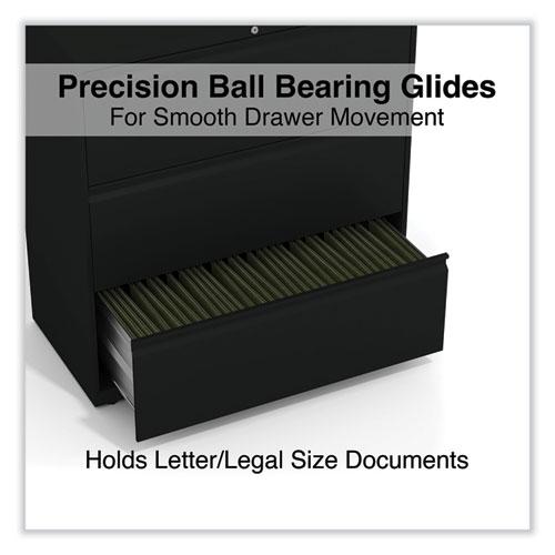 Lateral File, 3 Legal/Letter/A4/A5-Size File Drawers, Black, 36" x 18.63" x 40.25". Picture 2