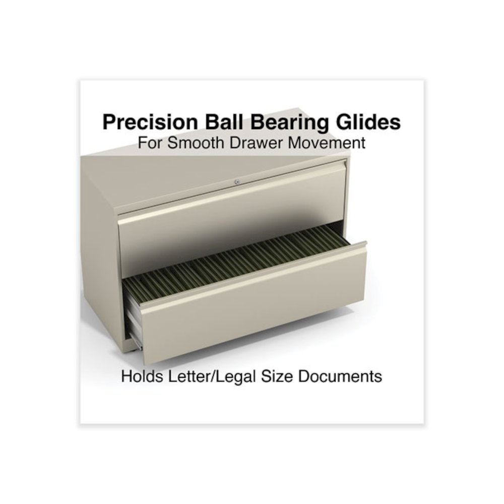 Lateral File, 2 Legal/Letter-Size File Drawers, Putty, 42" x 18.63" x 28". Picture 3