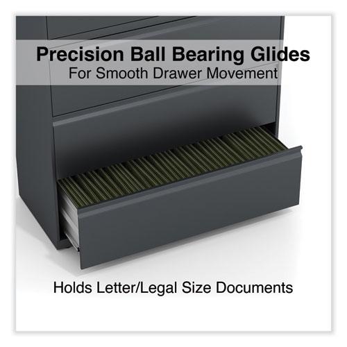 Lateral File, 5 Legal/Letter/A4/A5-Size File Drawers, Charcoal, 42" x 18.63" x 67.63". Picture 6