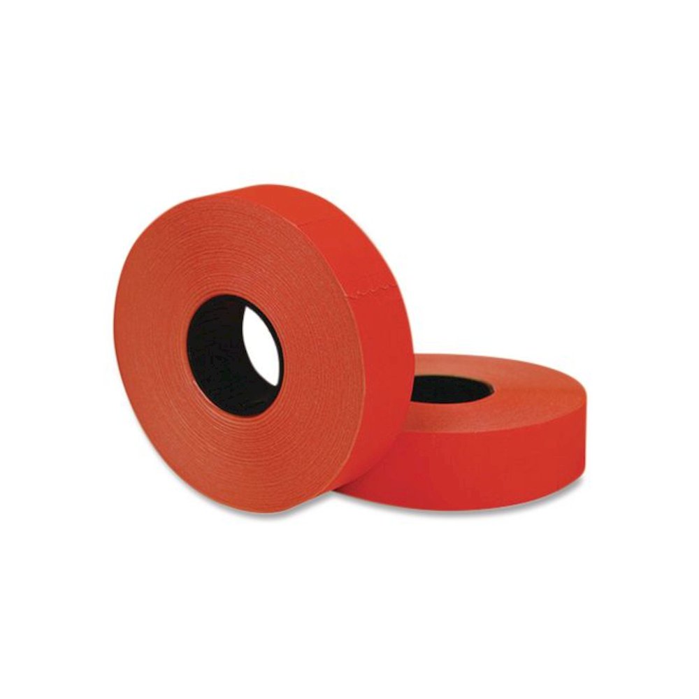 Two-Line Pricemarker Labels, Red, 1,750 Labels/Roll, 2 Rolls/Pack. Picture 1