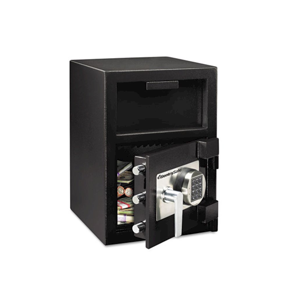 Digital Depository Safe, Extra Large, 1.3 cu ft, 14w x 15.6d x 24h, Black. Picture 1