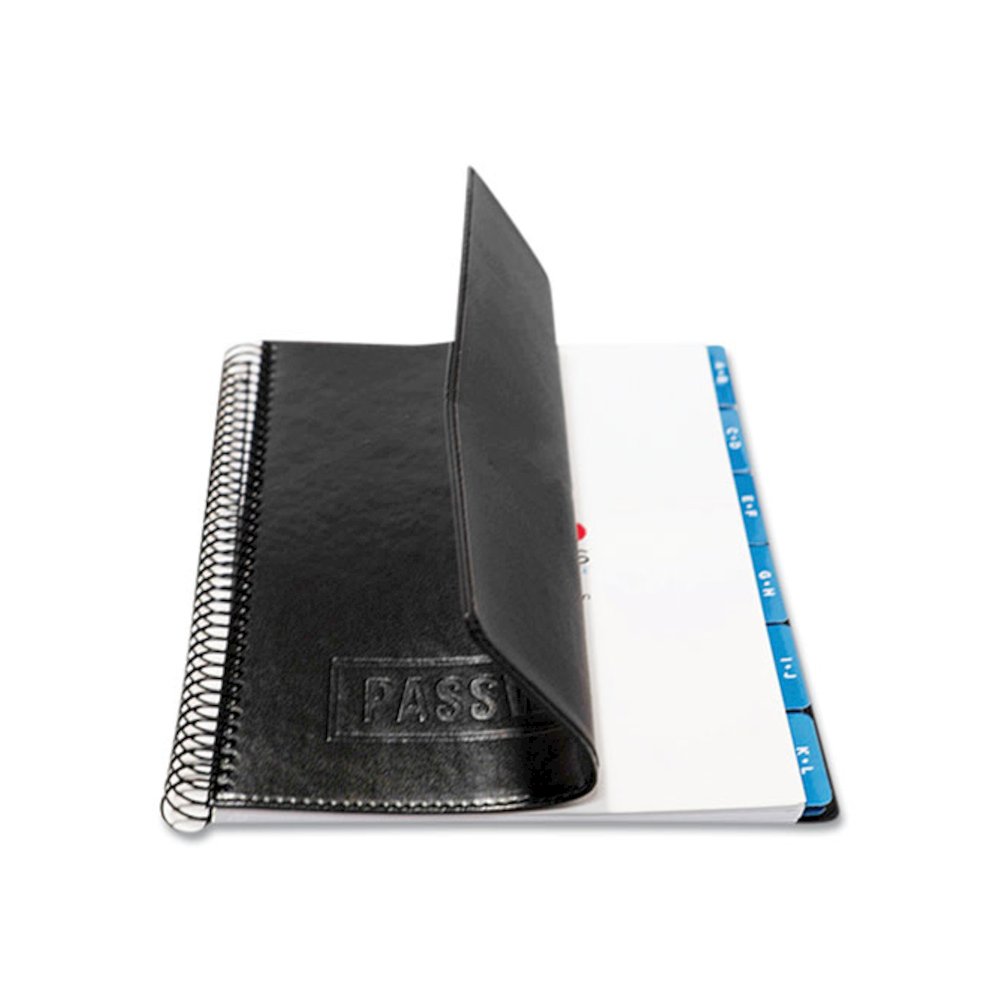 Executive Format Password Log Book, User-Name/Password Format, Black Cover, (72) 10 x 7.6 Sheets. Picture 3