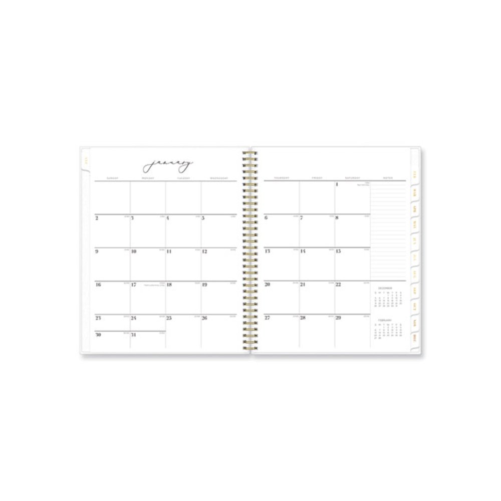 Life Note-It Leah Weekly/Monthly Notes Planner, Floral Artwork, 11 x 8.5, Gray/Pink/White Cover, 12-Month (Jan to Dec): 2026. Picture 7