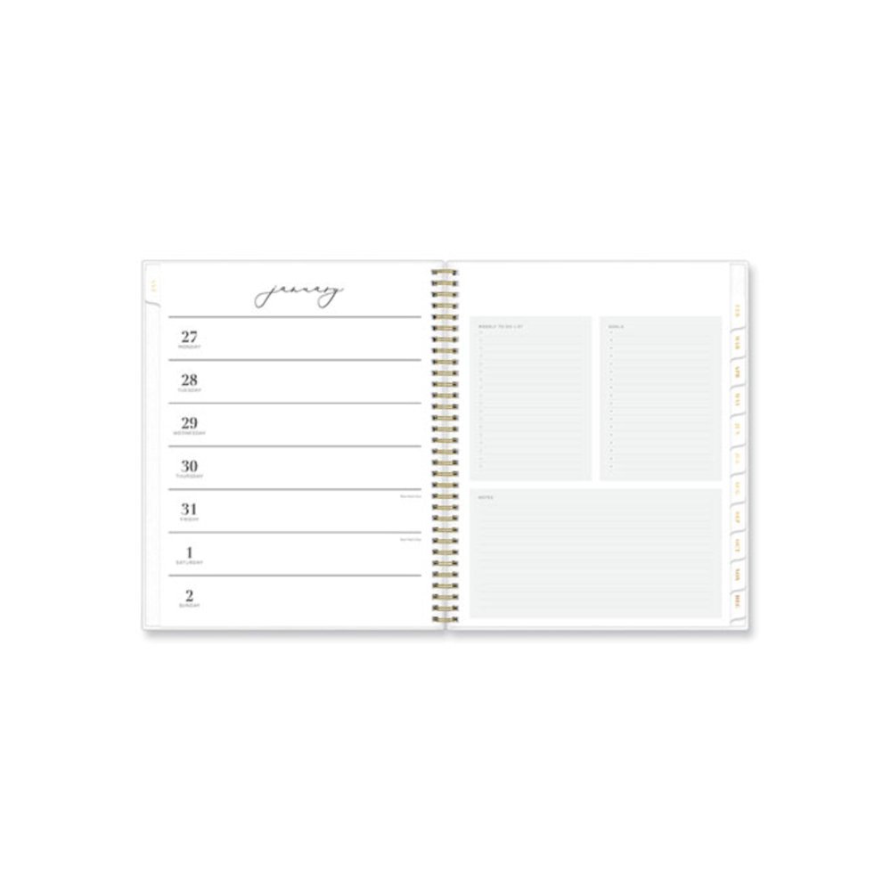 Life Note-It Leah Weekly/Monthly Notes Planner, Floral Artwork, 11 x 8.5, Gray/Pink/White Cover, 12-Month (Jan to Dec): 2026. Picture 10