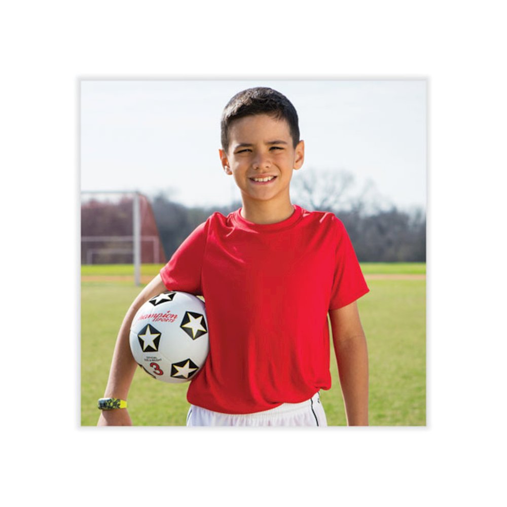 Rubber Sports Ball, Soccer, No. 3 Size, White/Black. Picture 3