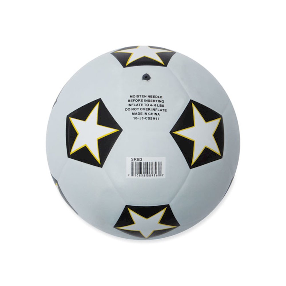 Rubber Sports Ball, Soccer, No. 3 Size, White/Black. Picture 5