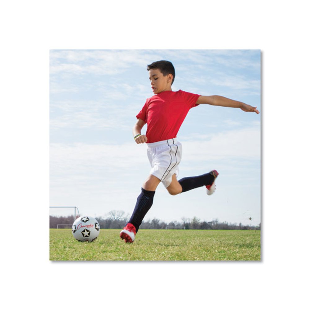 Rubber Sports Ball, Soccer, No. 3 Size, White/Black. Picture 7