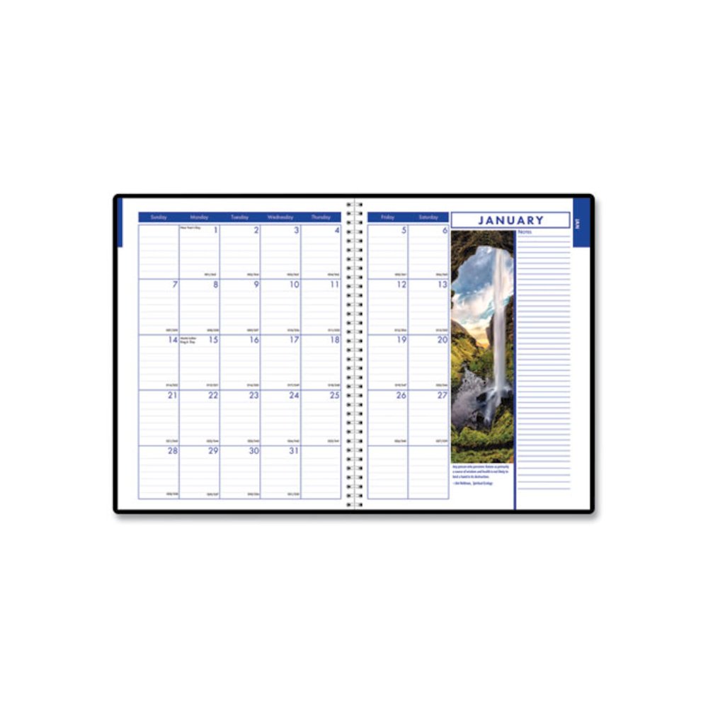 Earthscapes Recycled Weekly/Monthly Appointment Book, Landscape Photos, 11 x 8.5, Black Soft Cover, 12-Month (Jan-Dec): 2026. Picture 2