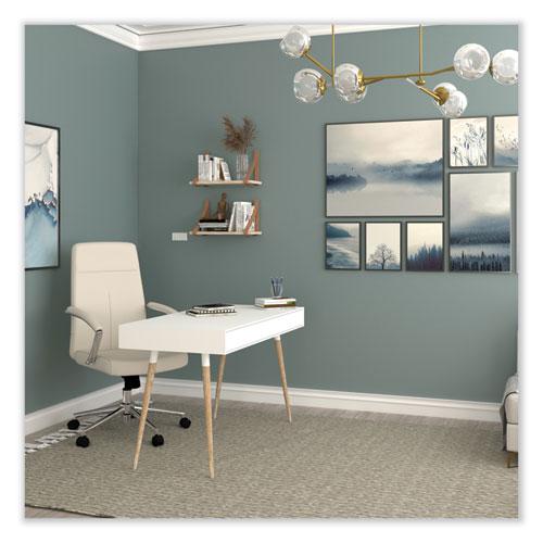 Scandinavian Writing Desk, 47.24" x 23.62" x 29.53", White/Beigewood. Picture 3