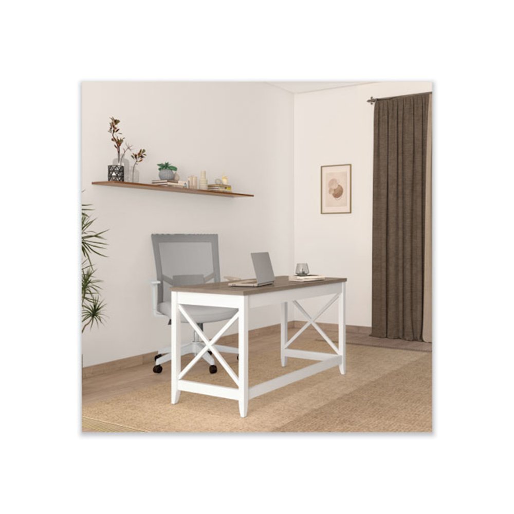 Farmhouse Writing Desk, 47.24" x 23.62" x 29.53", Gray. Picture 8