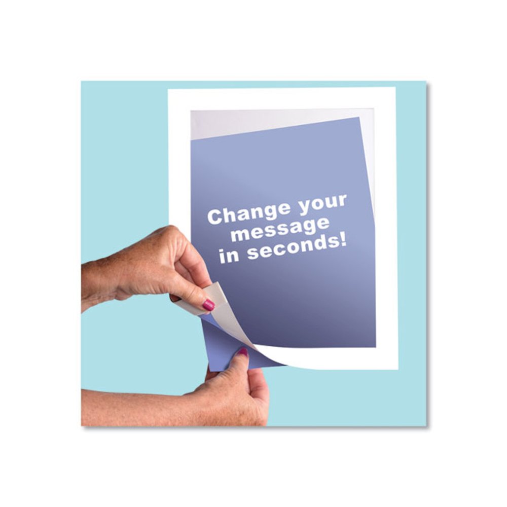 Self Adhesive Sign Holders, 11 x 17, Clear with White Border, 2/Pack. Picture 3