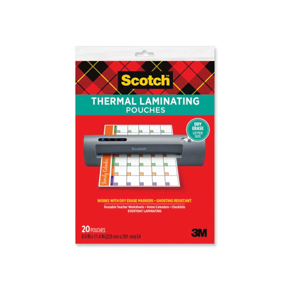 Laminating Pouches, 3 mil, 8.9 x 11.4, Clear, 20/Pack. Picture 1