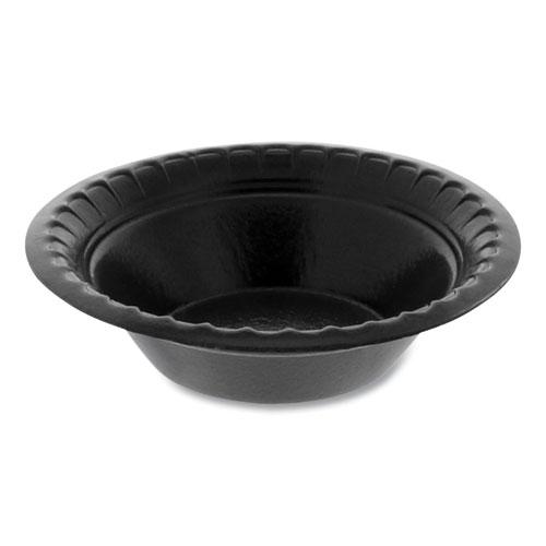 Placesetter Deluxe Laminated Foam Dinnerware, Bowl, 4 oz, Black, 1,250/Carton. Picture 1