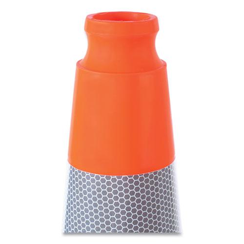 Traffic Cone, 10.75 x 10.75 x 28, Orange/Silver/Black. Picture 2