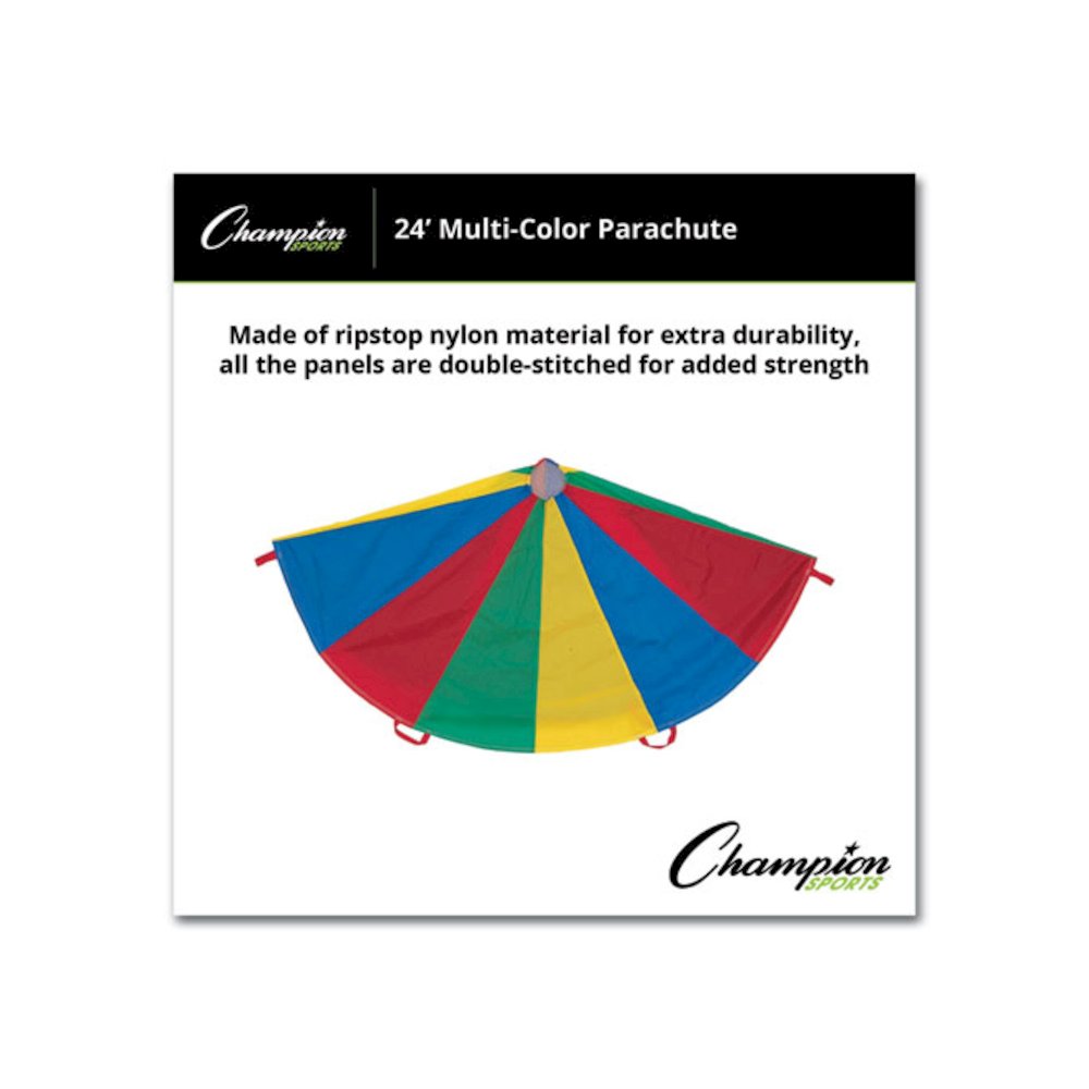 Nylon Multicolor Parachute, 24 ft dia, 20 Handles. Picture 3