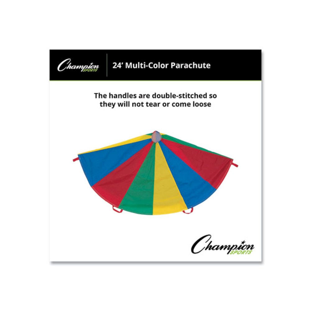 Nylon Multicolor Parachute, 24 ft dia, 20 Handles. Picture 4