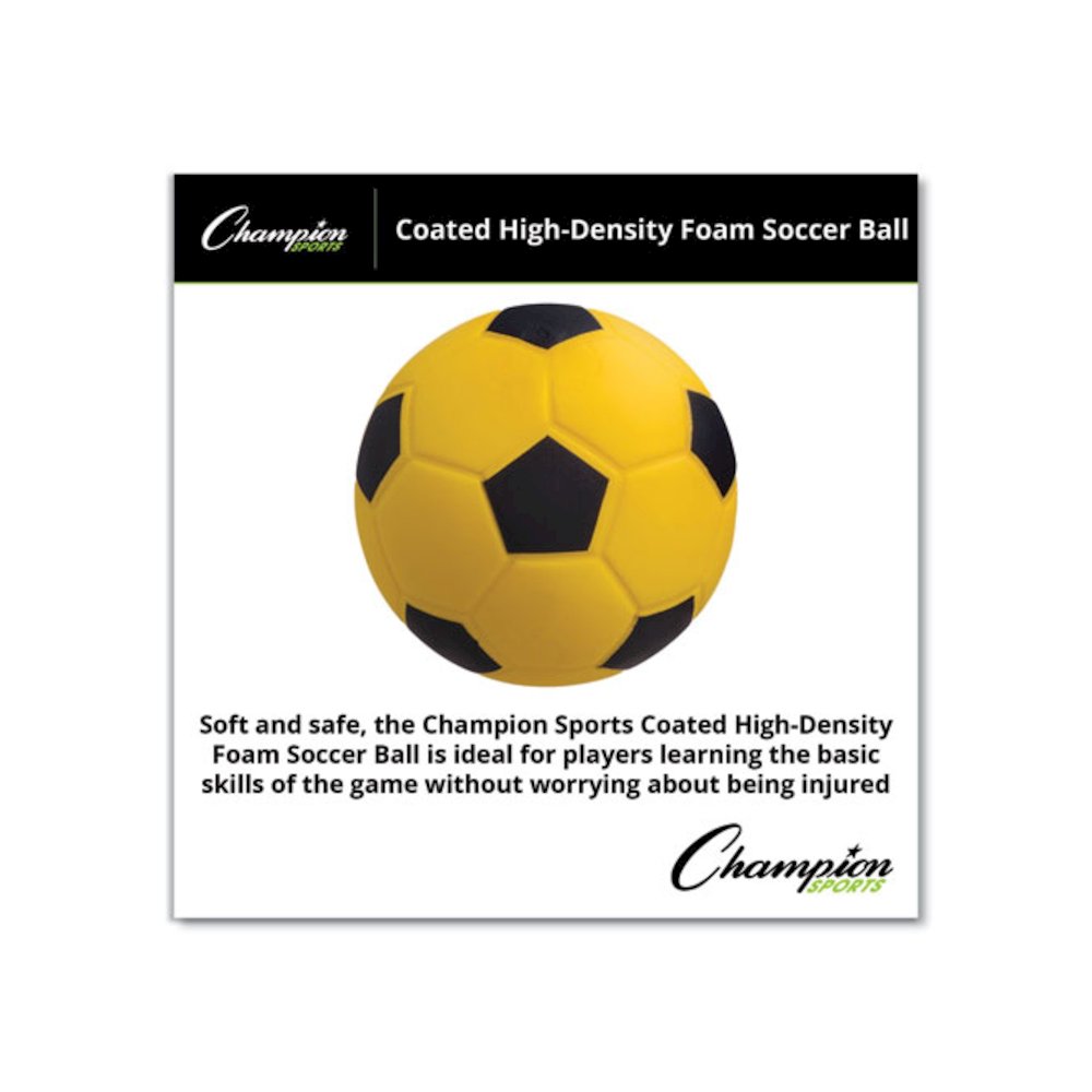 Coated Foam Sport Ball, Soccer, Playground Size, Yellow. Picture 2