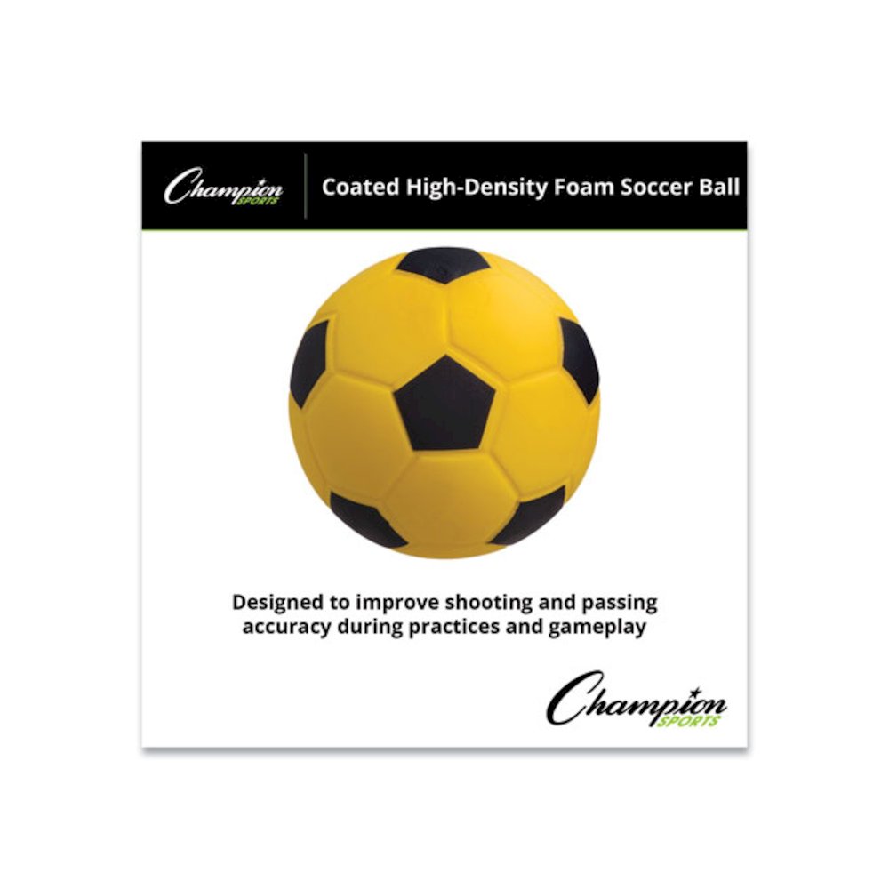 Coated Foam Sport Ball, Soccer, Playground Size, Yellow. Picture 5
