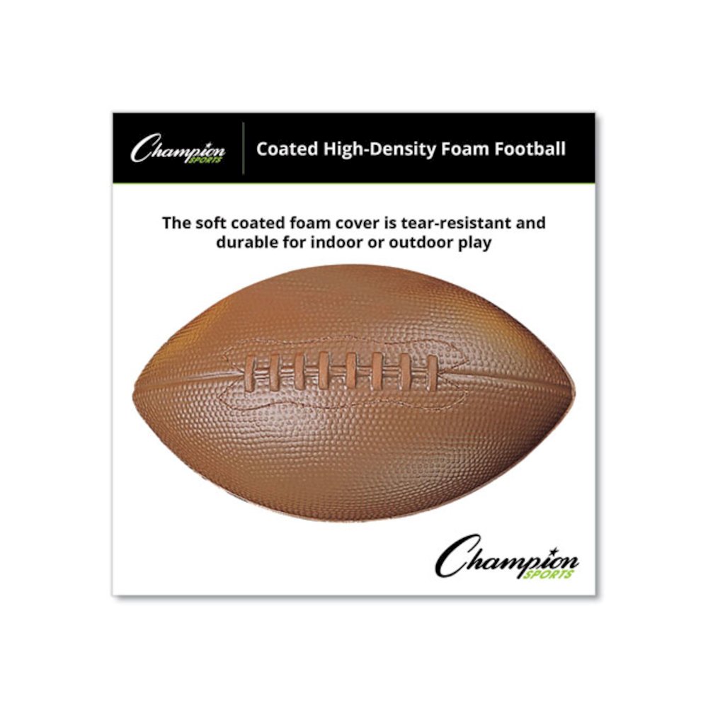 Coated Foam Sport Ball, Football, Playground Size, Brown. Picture 2