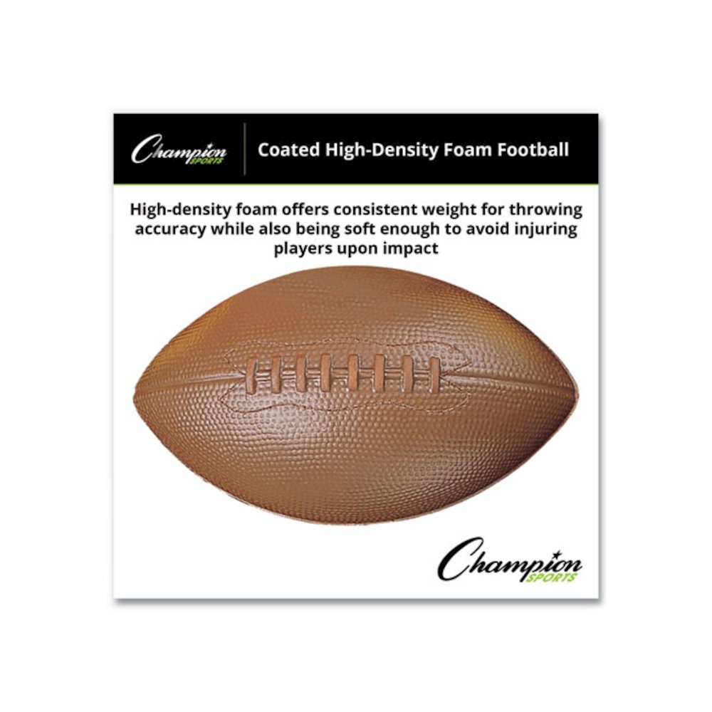 Coated Foam Sport Ball, Football, Playground Size, Brown. Picture 3