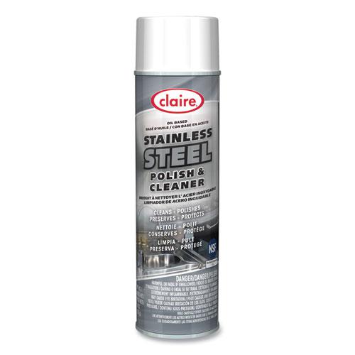 Stainless Steel Polish and Cleaner, Lemon Scent, 15 oz Aerosol Spray, Dozen. Picture 3